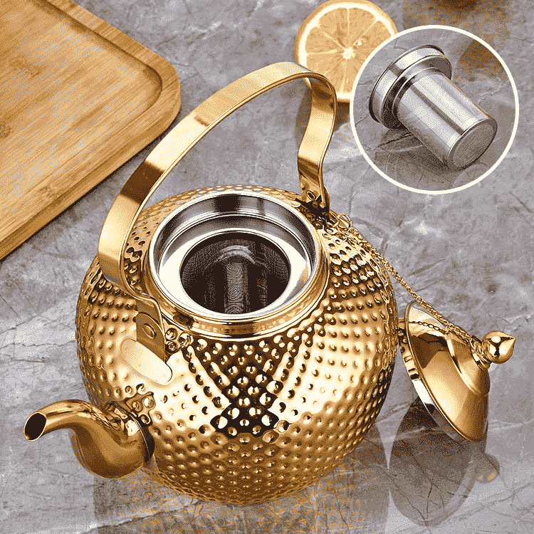Bình đựng trà mạ vàng Bình đựng trà mạ vàng